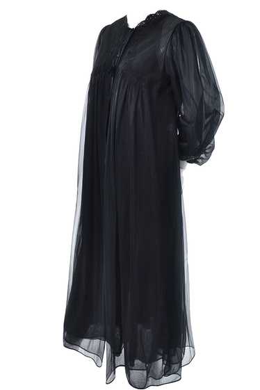 Gossard Artemis Vintage Black Peignoir Robe and Ni