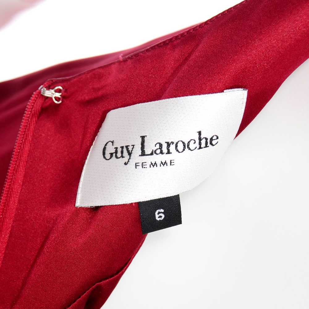 Guy Laroche Red Silk Charmeuse Halter Evening Dre… - image 10