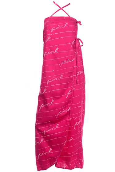 Hot Pink Bill Tice Vintage Summer Dress With Cross