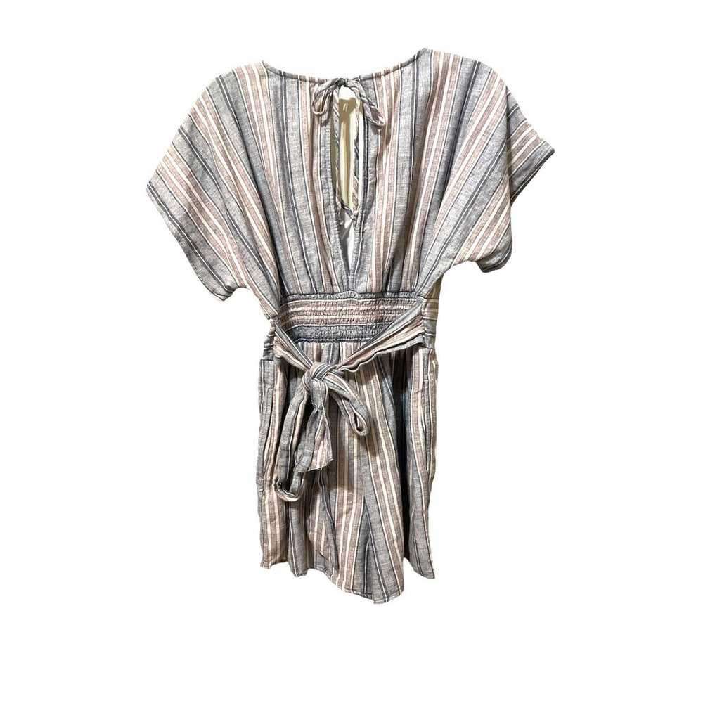 American Eagle Striped Kimono Sleeve Linen Blend … - image 4