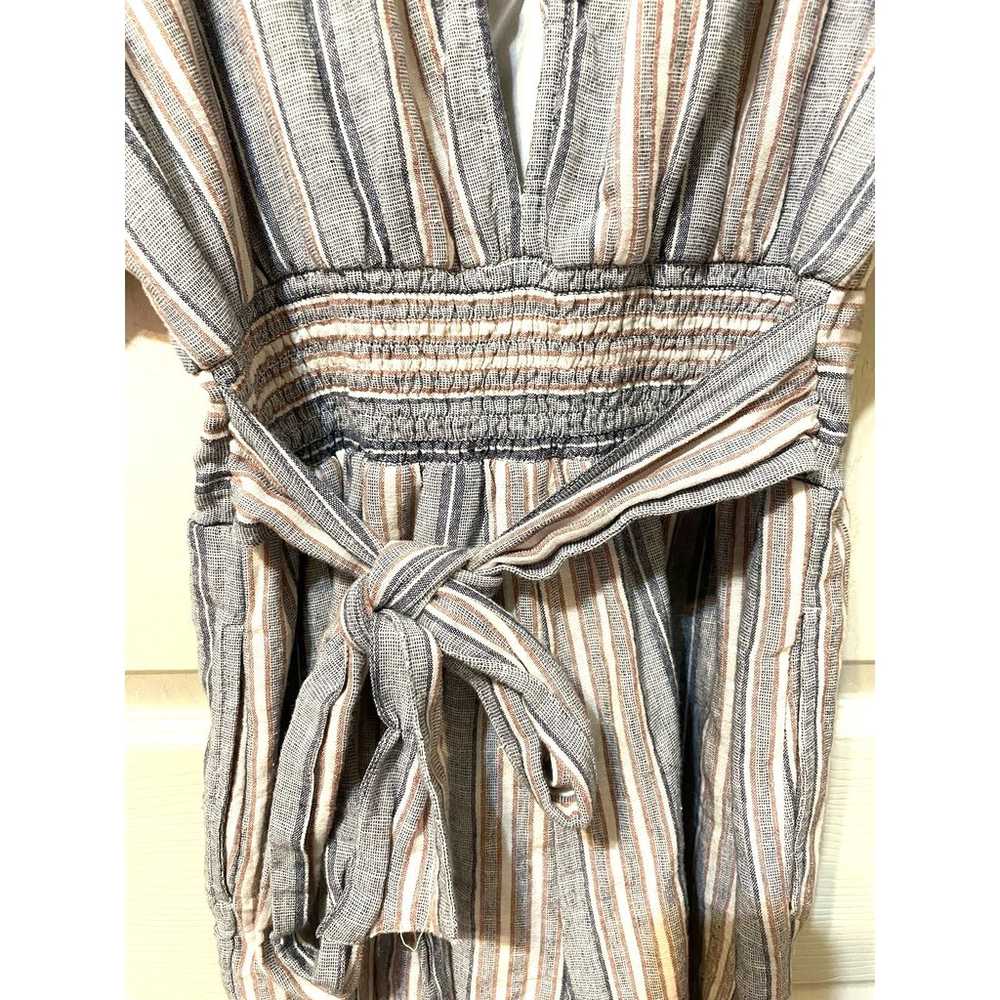 American Eagle Striped Kimono Sleeve Linen Blend … - image 5