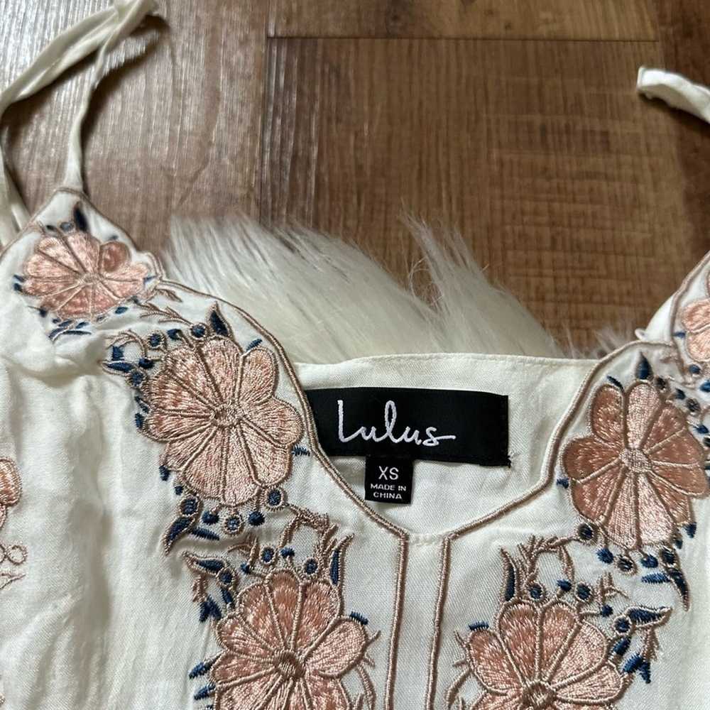 Lulu’s | Daisy Petal Pickin’ Ivory Embroidered Dr… - image 4