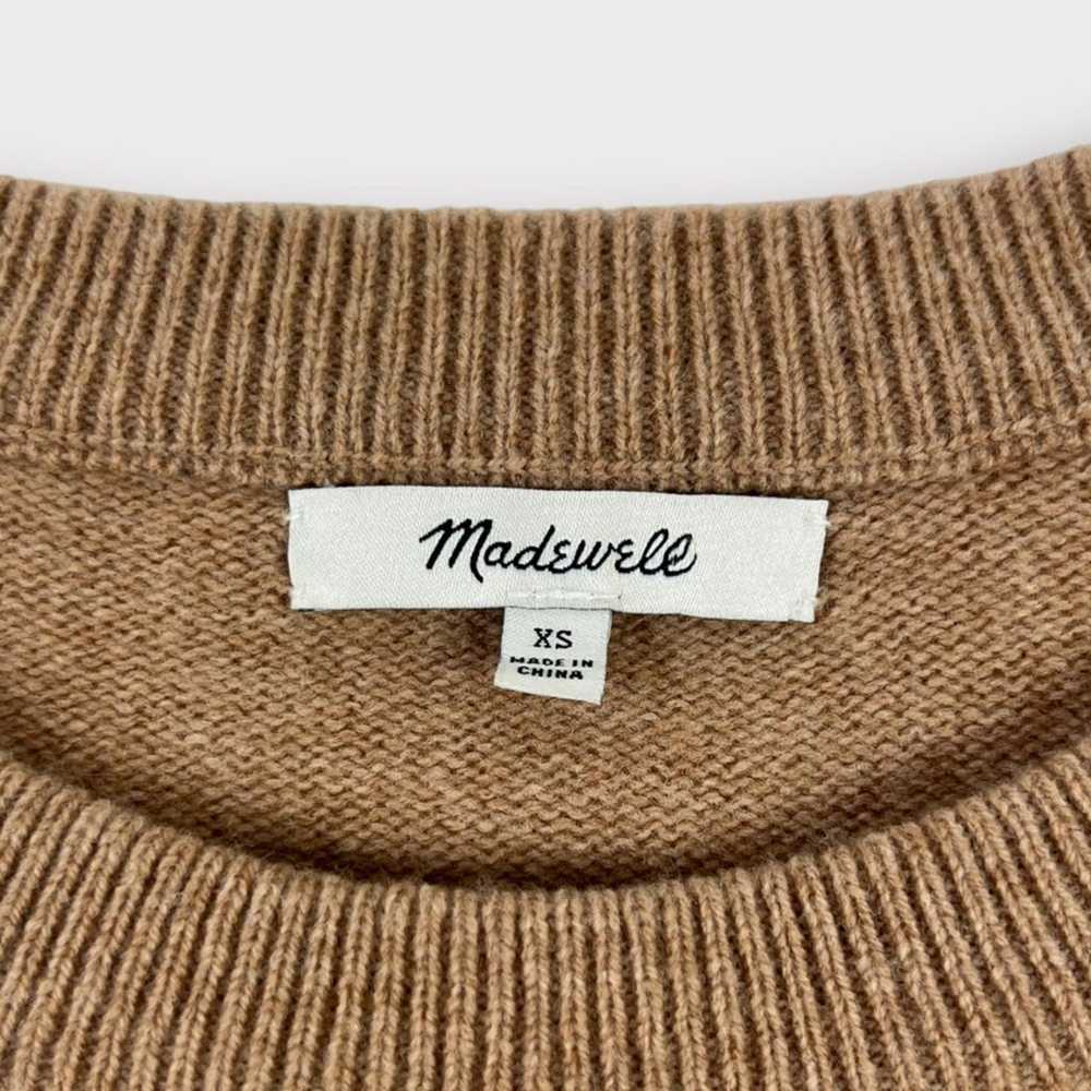 Madewell Tie-Cuff Merino Wool Sweater Dress Tan S… - image 3