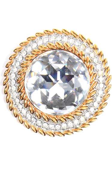 Large Vintage Swarovski Crystal SAL Brooch - image 1