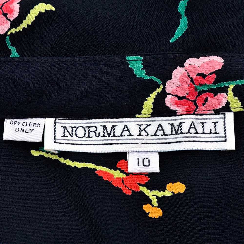 Norma Kamali Floral Silk Vintage Fish Tail Skirt … - image 6