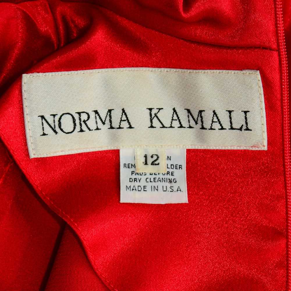 Norma Kamali Vintage 1980s Red Satin Jumpsuit - image 10