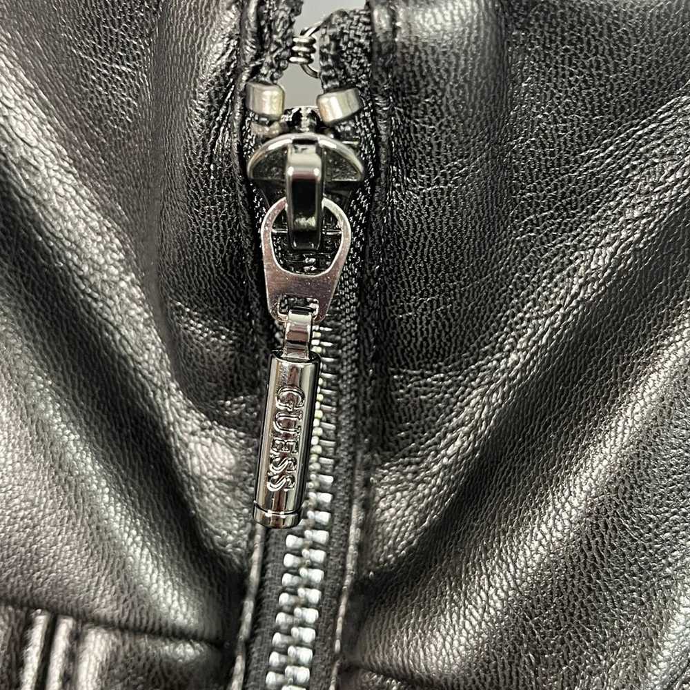 GUESS Black Leather Cami V Neck Dress - image 10