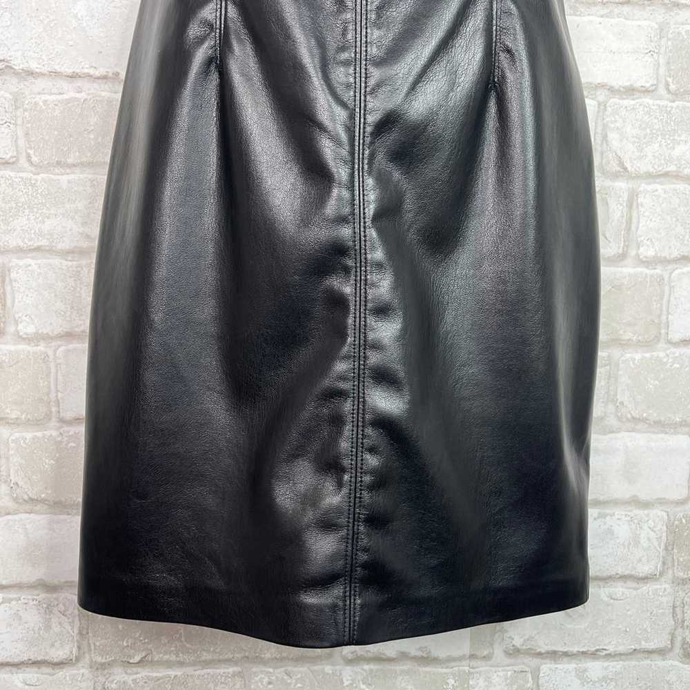 GUESS Black Leather Cami V Neck Dress - image 2