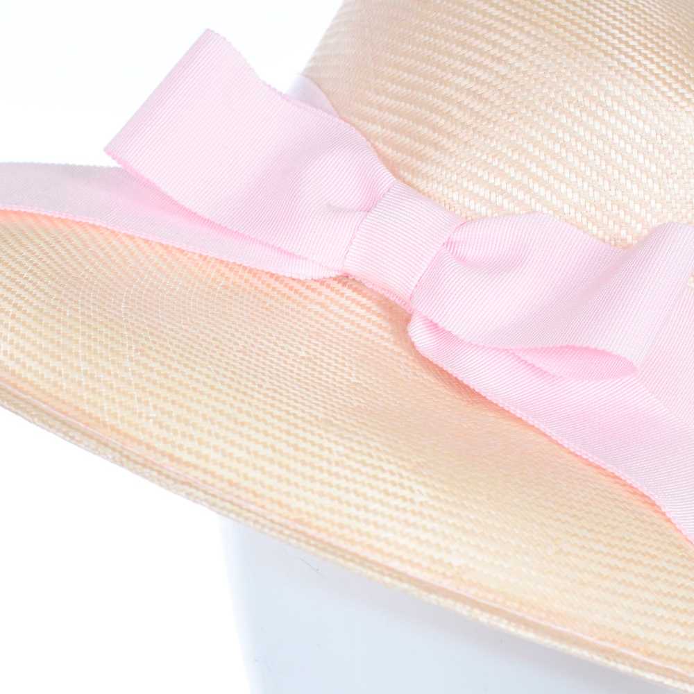 Oscar de la Renta Millinery Vintage Straw Hat W P… - image 5