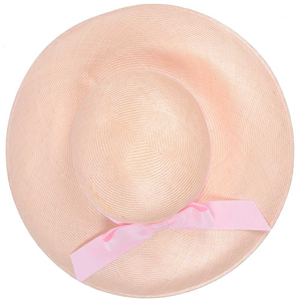 Oscar de la Renta Millinery Vintage Straw Hat W P… - image 6