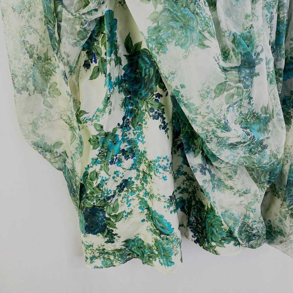Vintage Union Made Dress Late 50's Green Floral R… - image 5