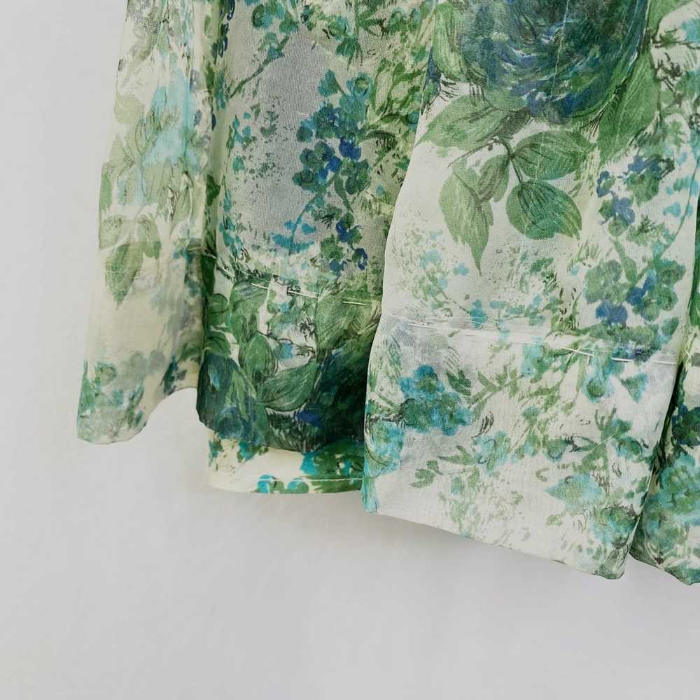 Vintage Union Made Dress Late 50's Green Floral R… - image 6