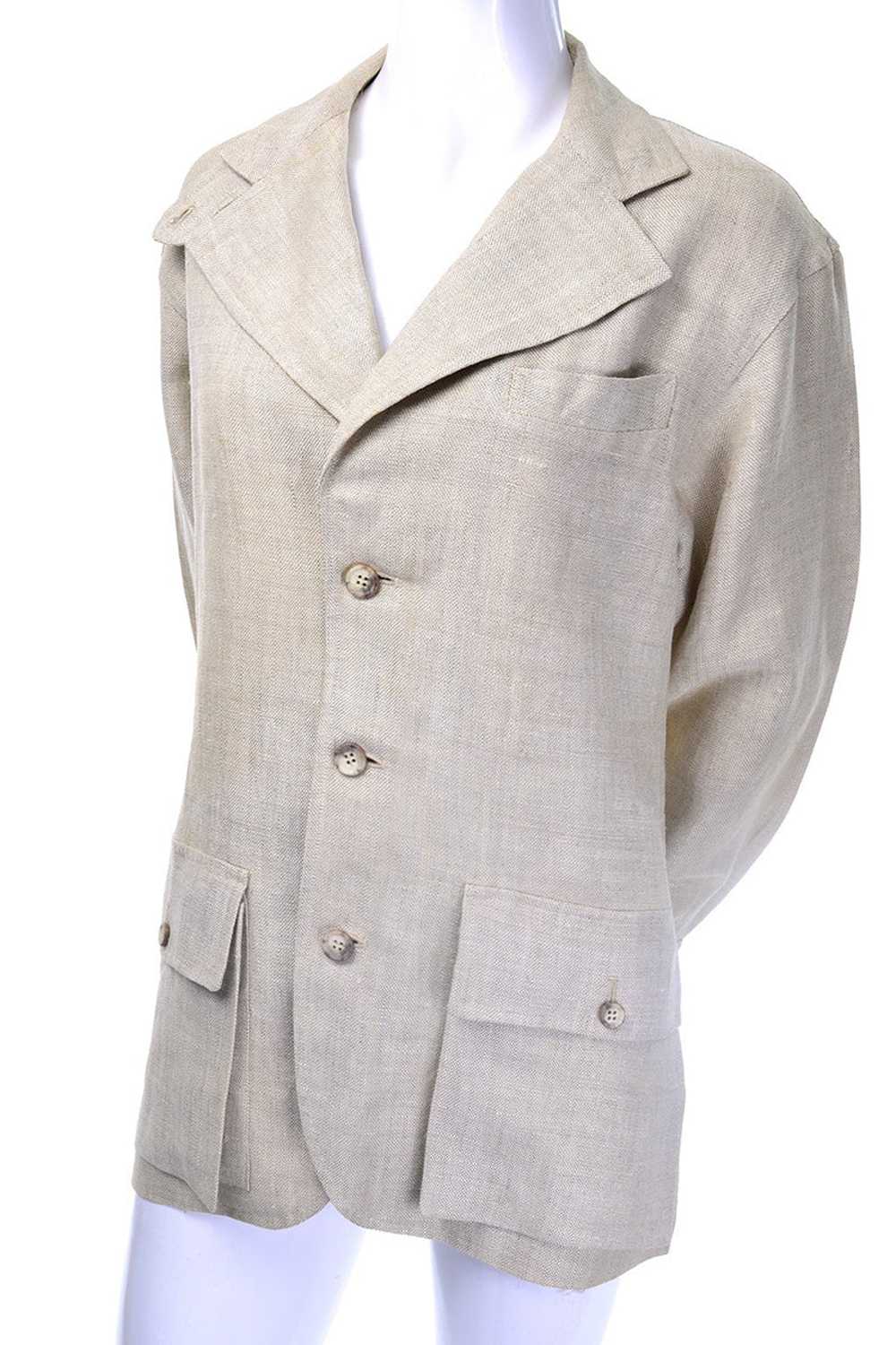 Ralph Lauren Henri Bendel Vintage Linen Jacket - image 2