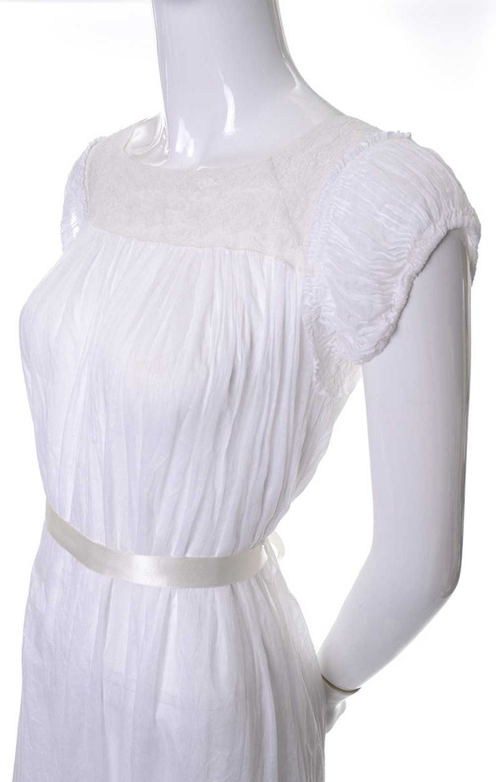 Rare 1940s Sylvia Pedlar Iris Lingerie White Nigh… - image 2