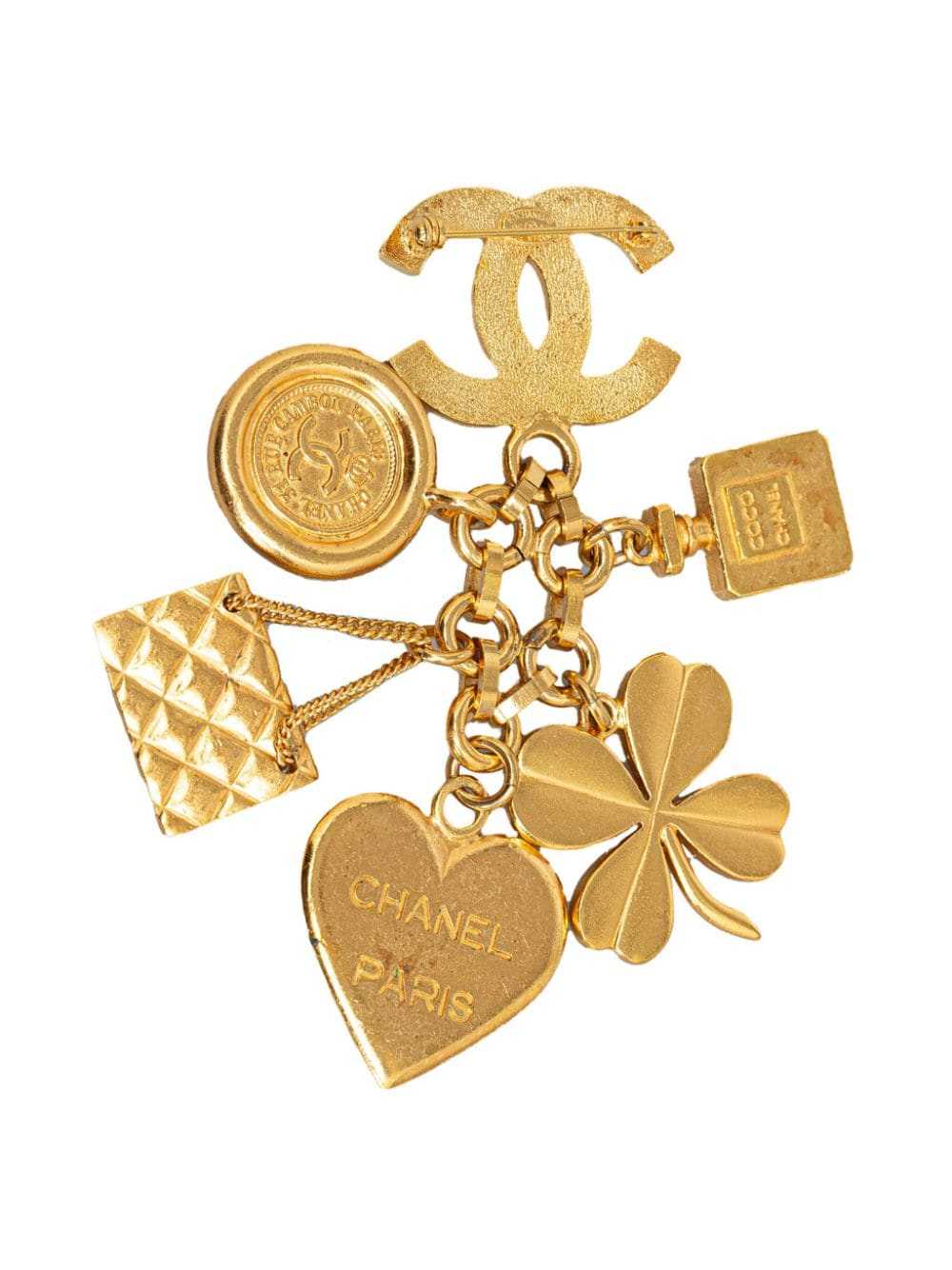 CHANEL Pre-Owned 1990-2010 CC Icons charm brooch … - image 2