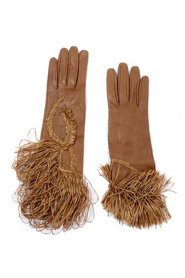 Rare Gianfranco Ferre Vintage Soft Leather Gloves 