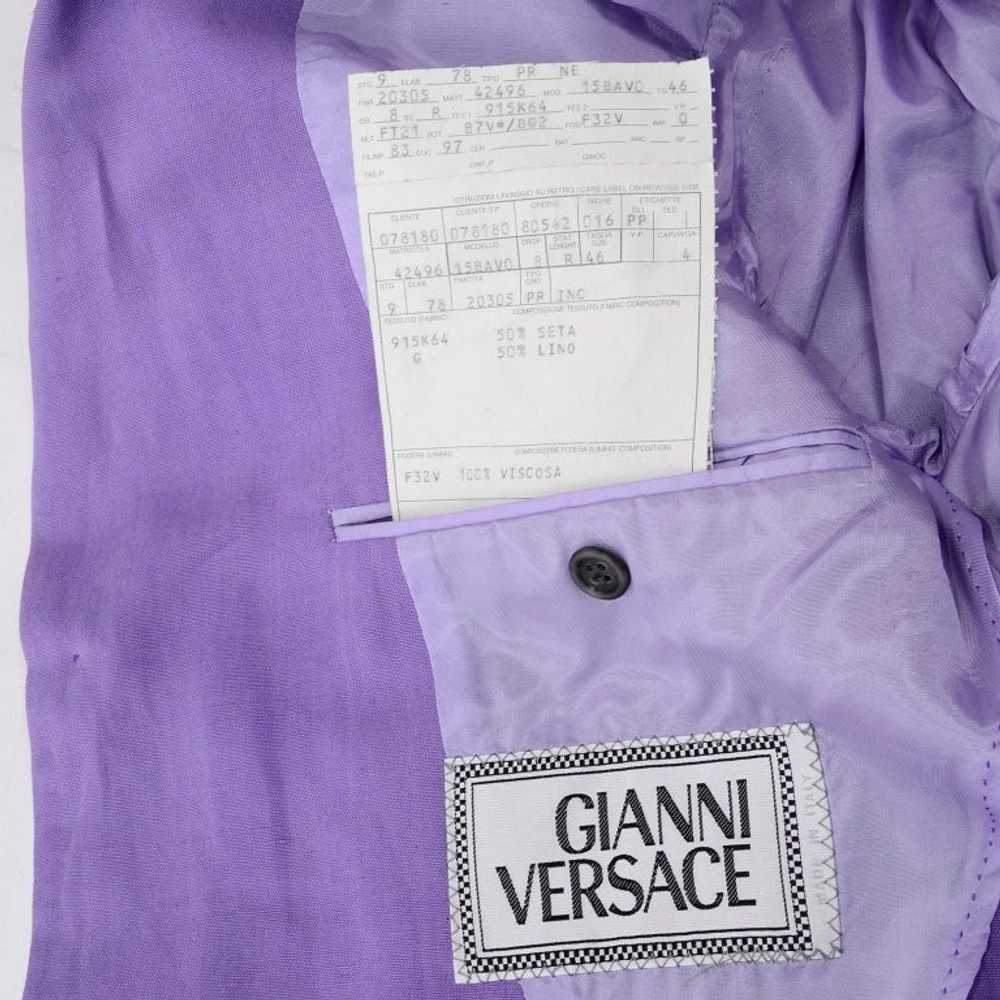 S/S 1993 Gianni Versace Purple Linen & Silk Mens … - image 12