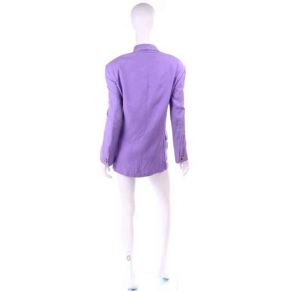 S/S 1993 Gianni Versace Purple Linen & Silk Mens … - image 8