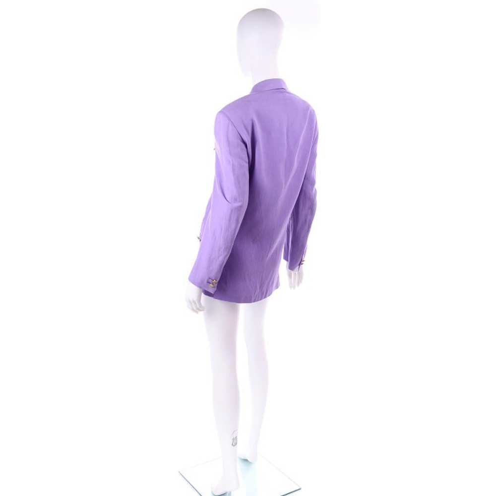 S/S 1993 Gianni Versace Purple Linen & Silk Mens … - image 9