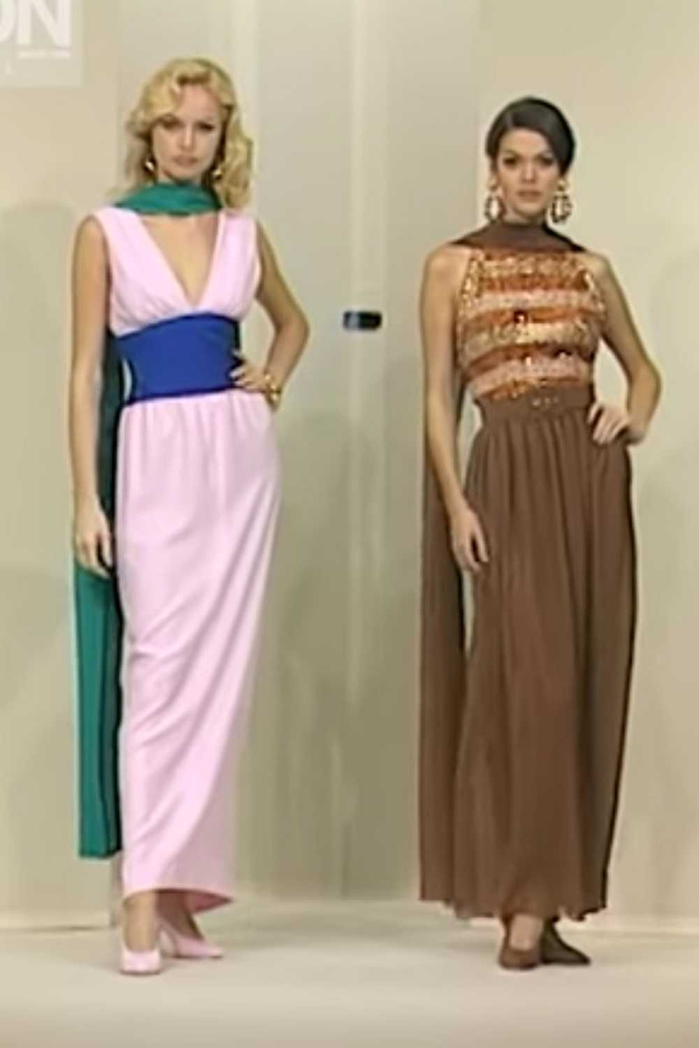 S/S 1996 Givenchy Vintage Brown Silk Halter Dress… - image 2