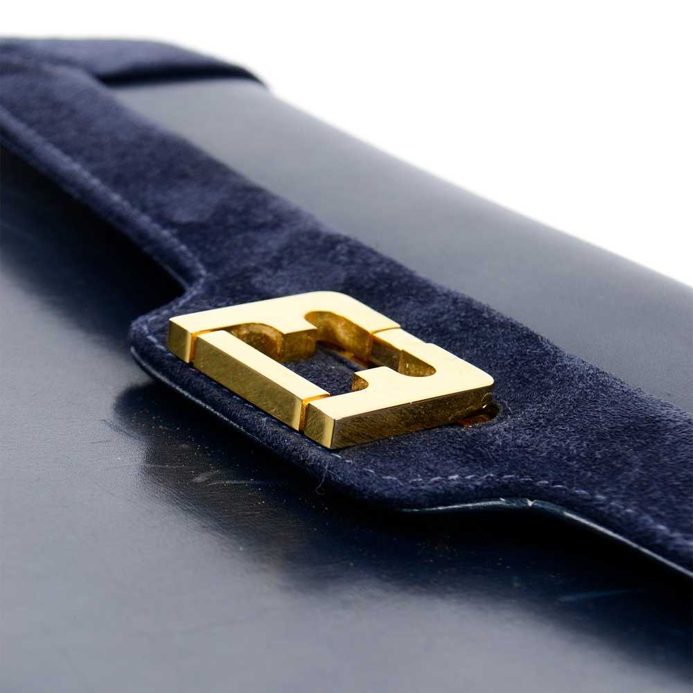 Salvatore Ferragamo Shoulder Bag in Navy Blue Lea… - image 10