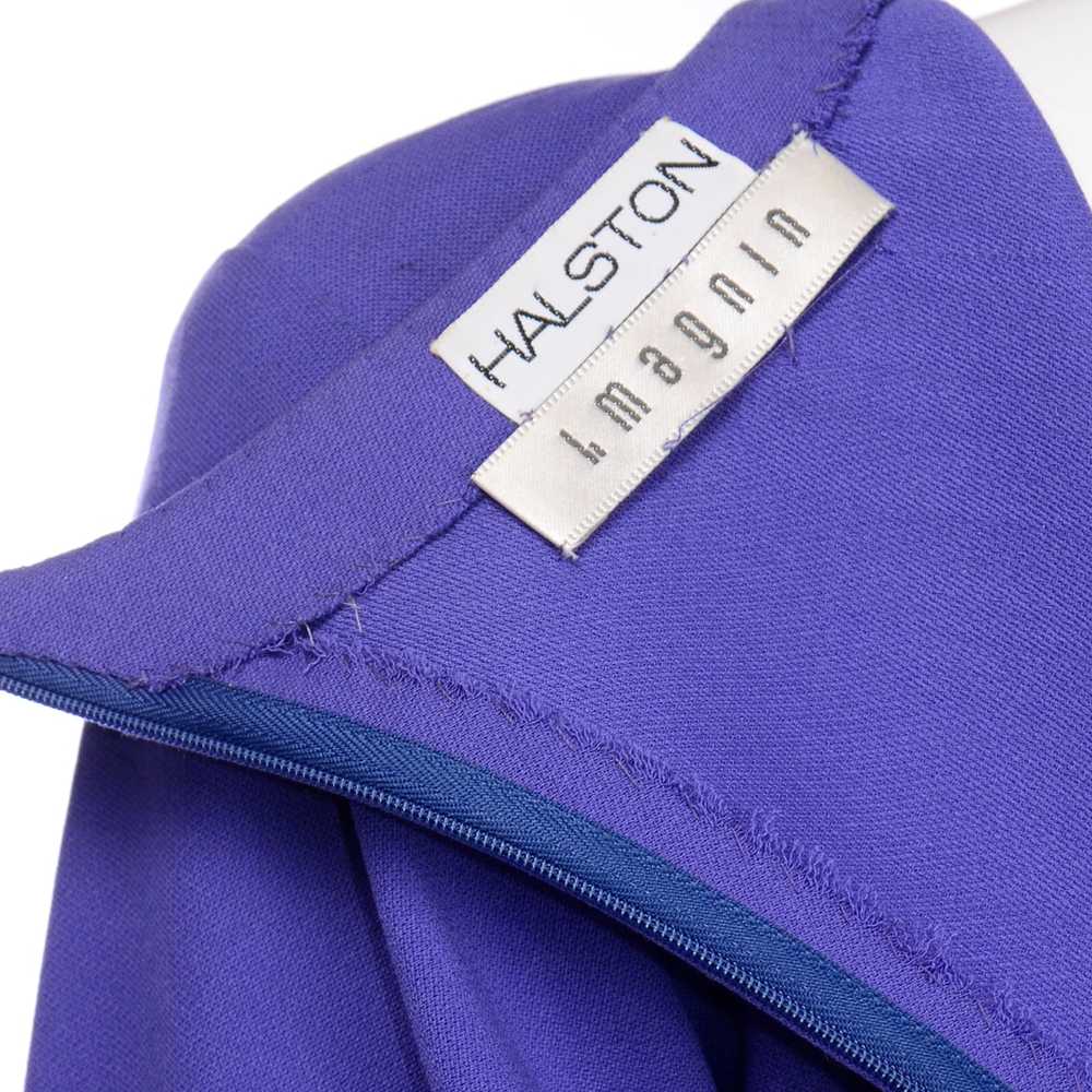 Vintage 1970s Halston Purple Wool Jersey Asymmetr… - image 9