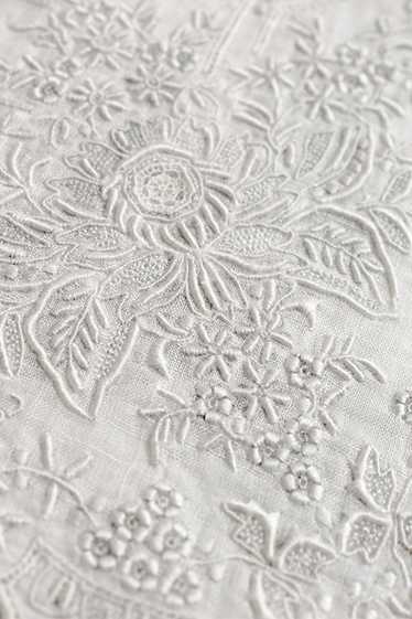 Vintage Appenzell Finely Embroidered Linen Bridal 