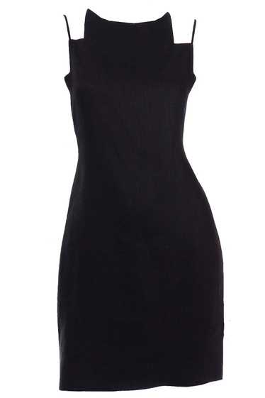 Vintage Bill Blass Linen Little Black Dress - image 1