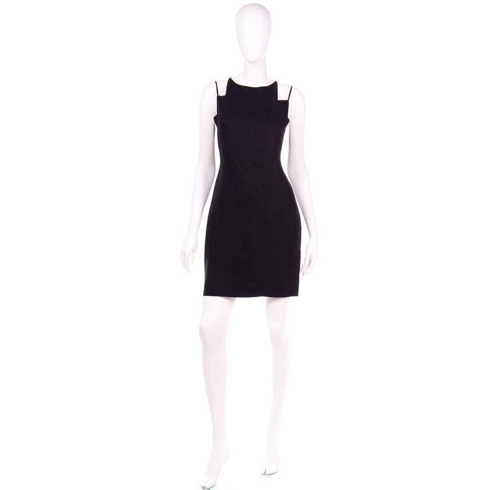 Vintage Bill Blass Linen Little Black Dress - image 2