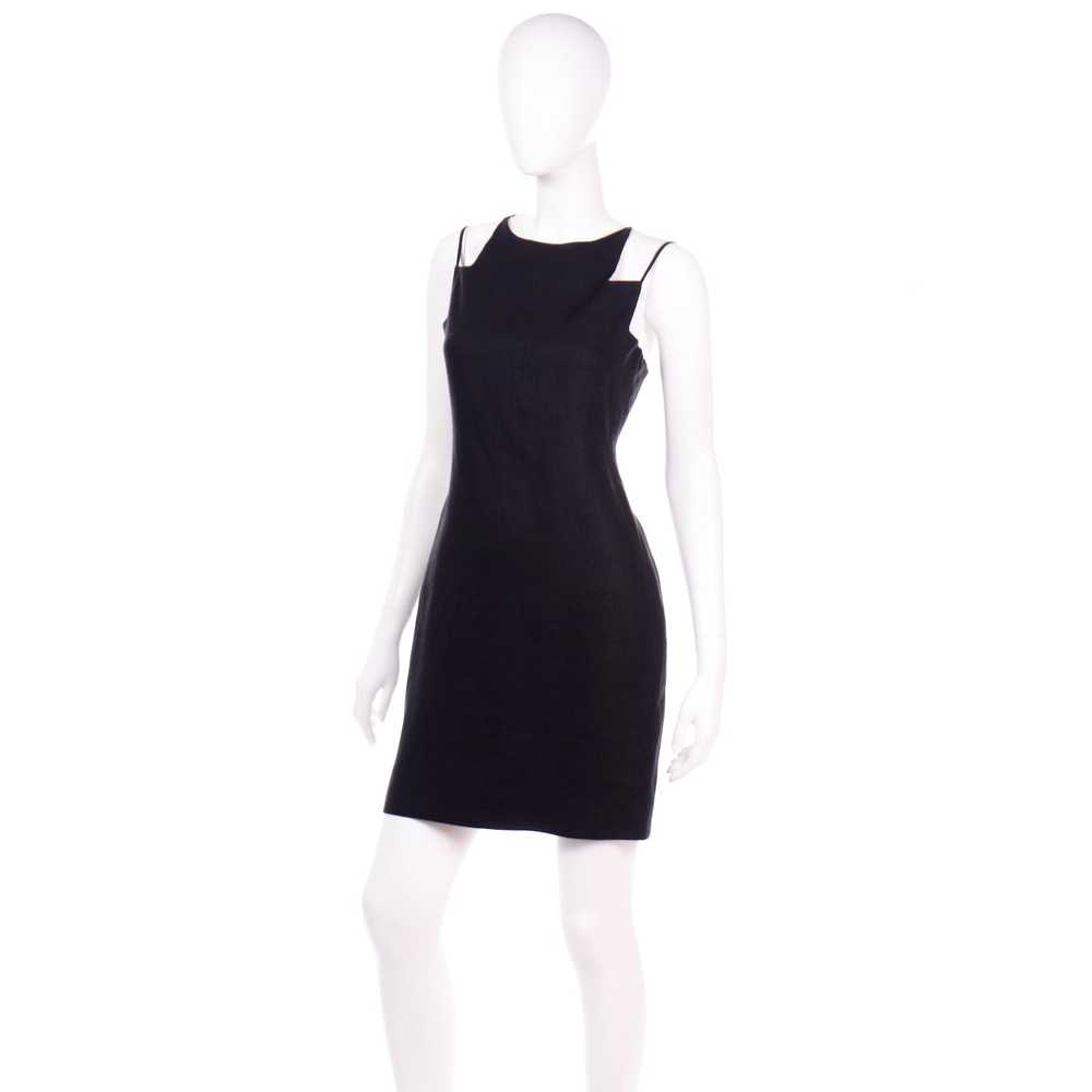 Vintage Bill Blass Linen Little Black Dress - image 3