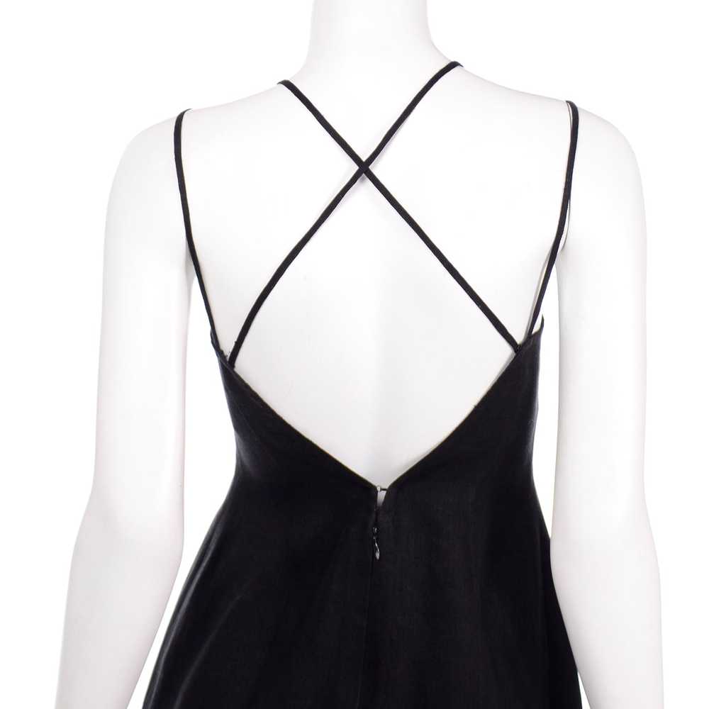 Vintage Bill Blass Linen Little Black Dress - image 7