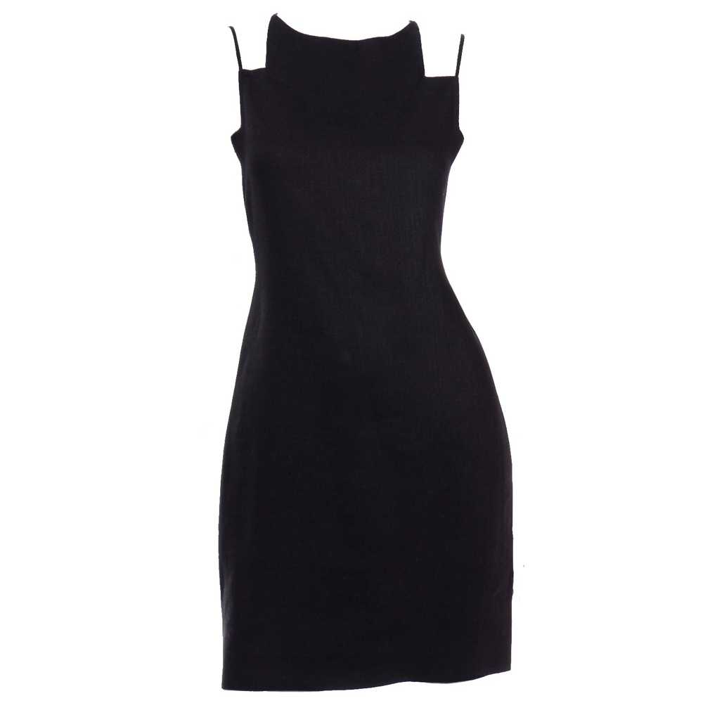 Vintage Bill Blass Linen Little Black Dress - image 9