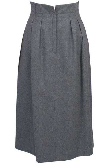 Vintage Christian Dior Gray Wool Skirt w Paper Ba… - image 1