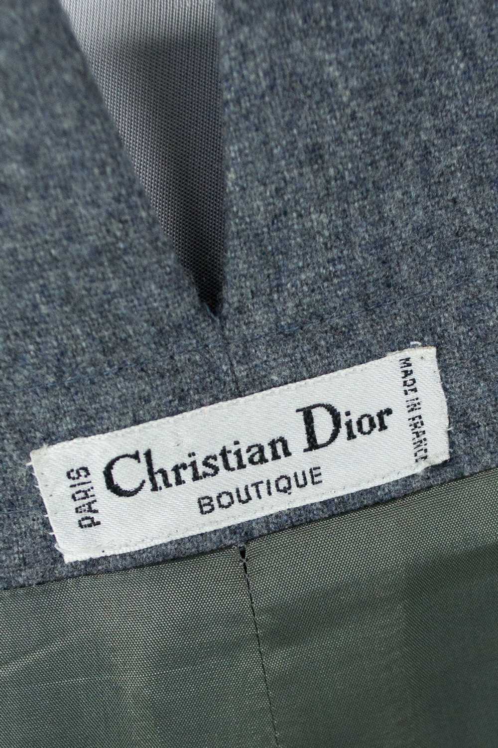 Vintage Christian Dior Gray Wool Skirt w Paper Ba… - image 5