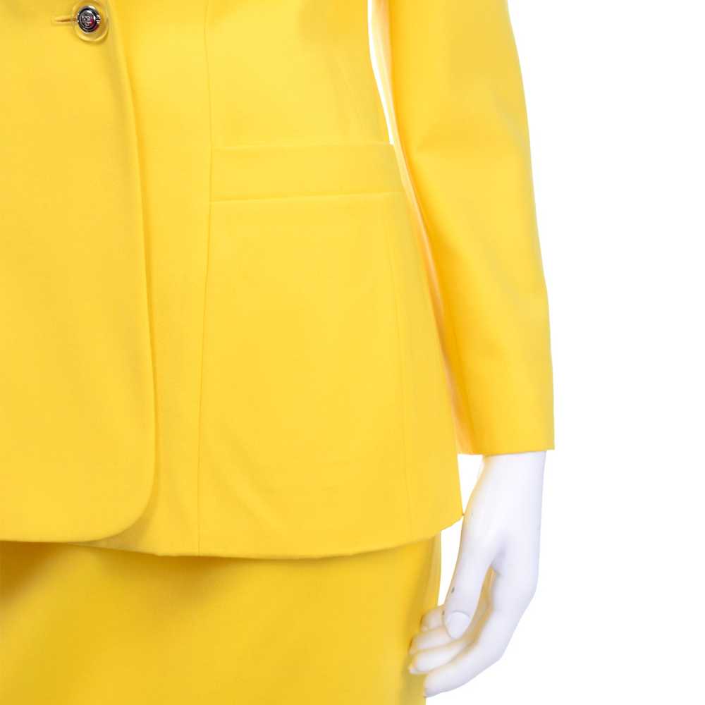Vintage Escada Bright Yellow Skirt & Jacket Suit - image 10