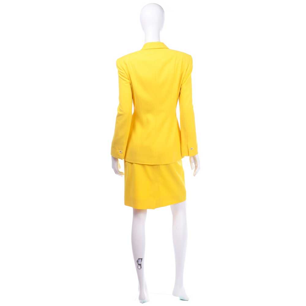 Vintage Escada Bright Yellow Skirt & Jacket Suit - image 4