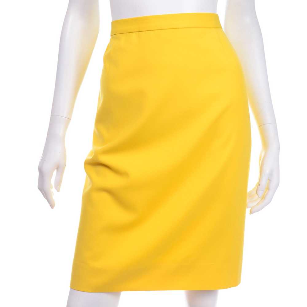 Vintage Escada Bright Yellow Skirt & Jacket Suit - image 6