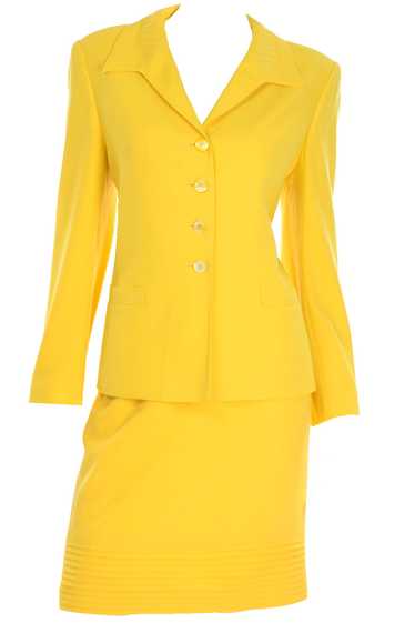 Vintage Escada Margaretha Ley Bright Yellow Skirt 