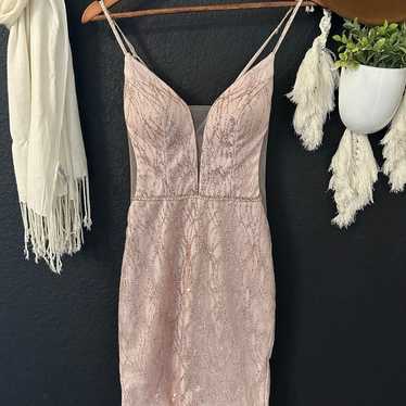 Formal pink sparkly dress