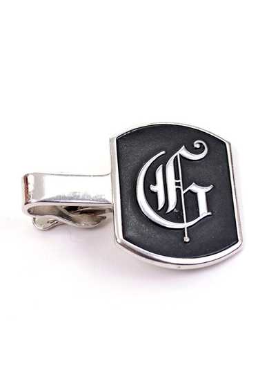 Vintage G Initial Personalized Silver and Black Sw