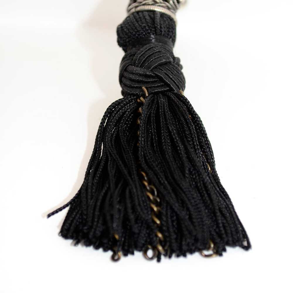 Vintage Heidi Daus Long Black Tassel Earrings - image 6