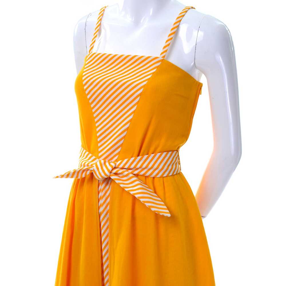 Vintage Lanvin Dress Dead Stock in Orange Yellow … - image 3