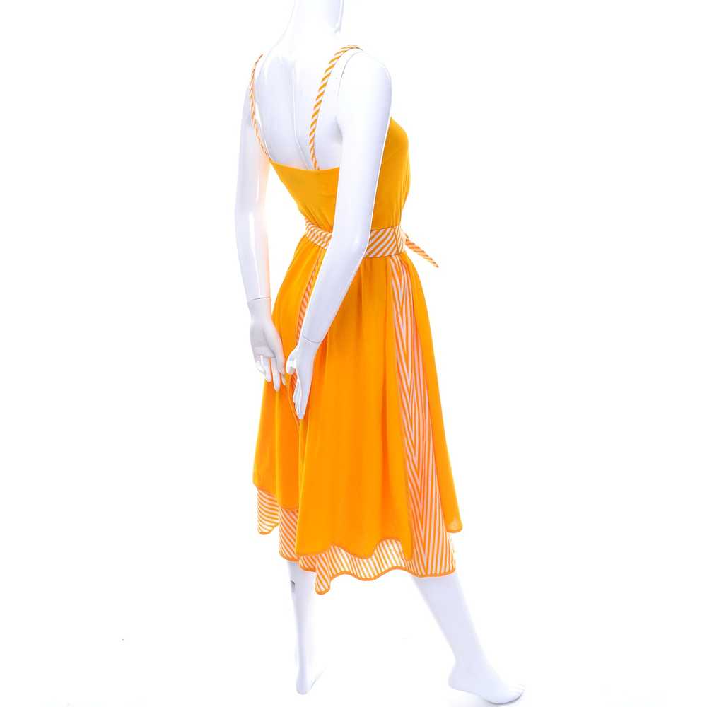 Vintage Lanvin Dress Dead Stock in Orange Yellow … - image 4