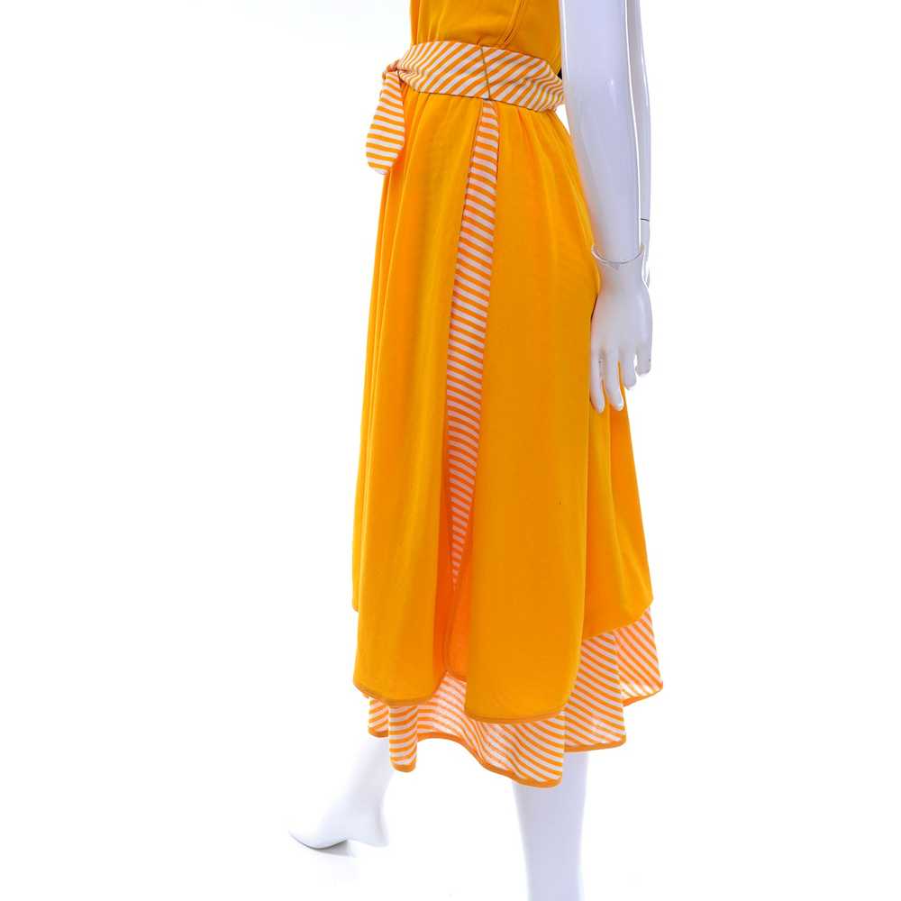 Vintage Lanvin Dress Dead Stock in Orange Yellow … - image 6