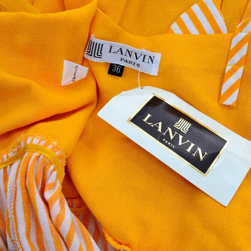Vintage Lanvin Dress Dead Stock in Orange Yellow … - image 8