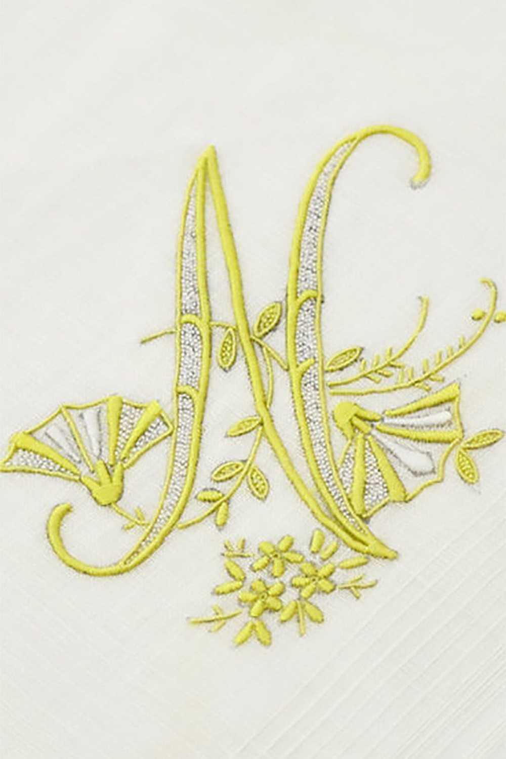 Vintage Madeira Monogrammed Handkerchief Initial … - image 1