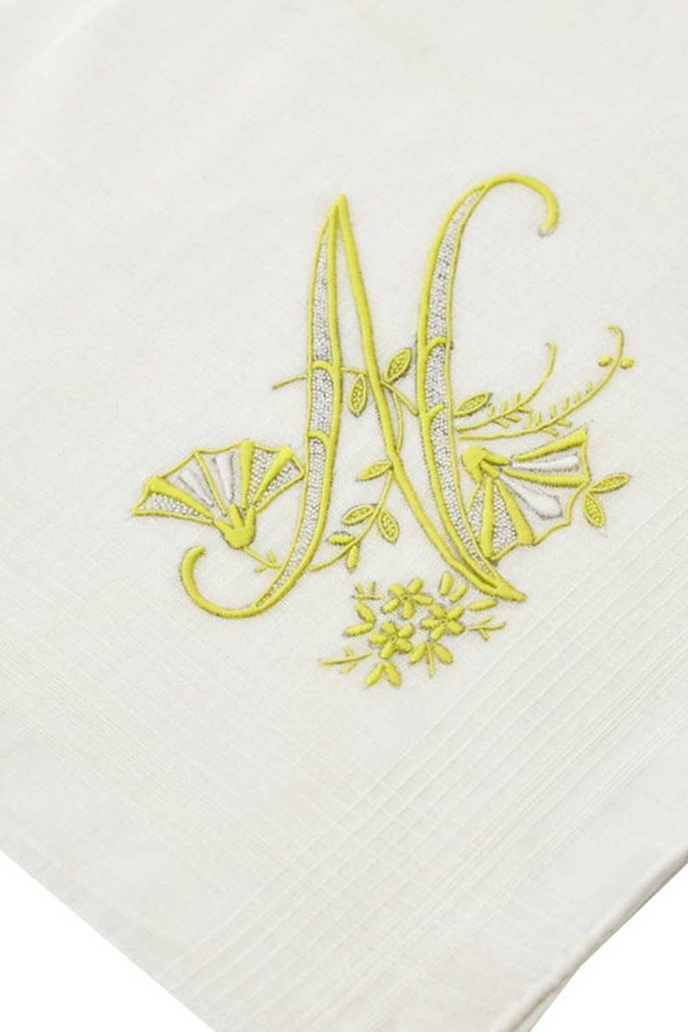 Vintage Madeira Monogrammed Handkerchief Initial … - image 2