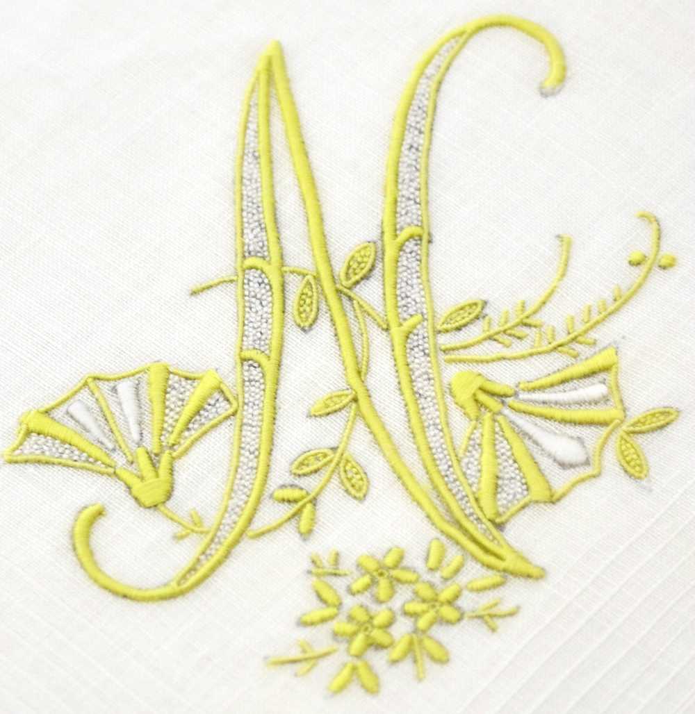 Vintage Madeira Monogrammed Handkerchief Initial … - image 3