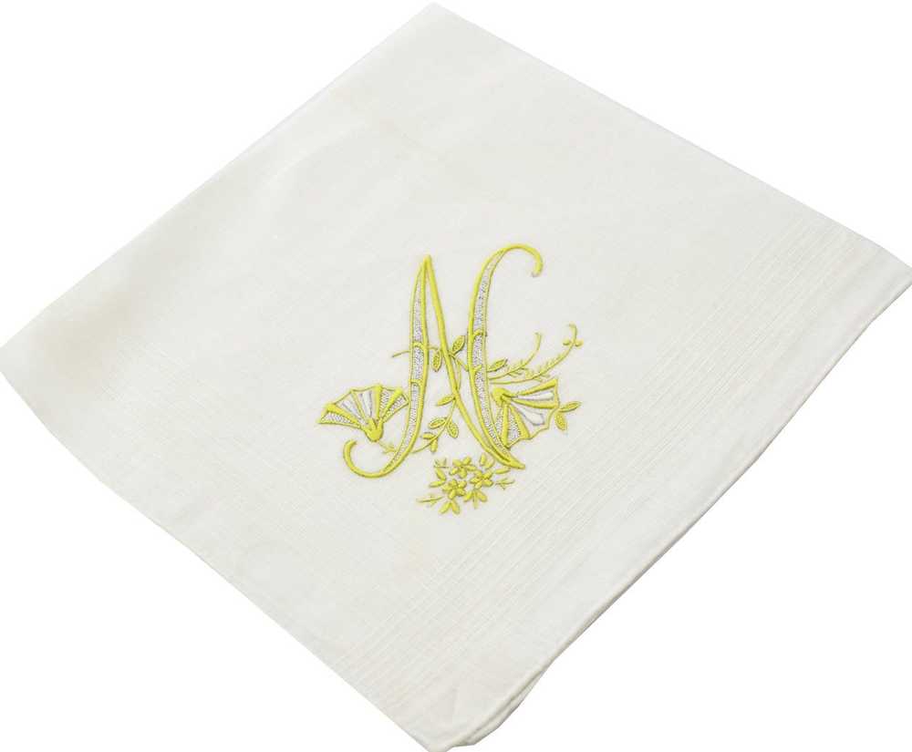 Vintage Madeira Monogrammed Handkerchief Initial … - image 4