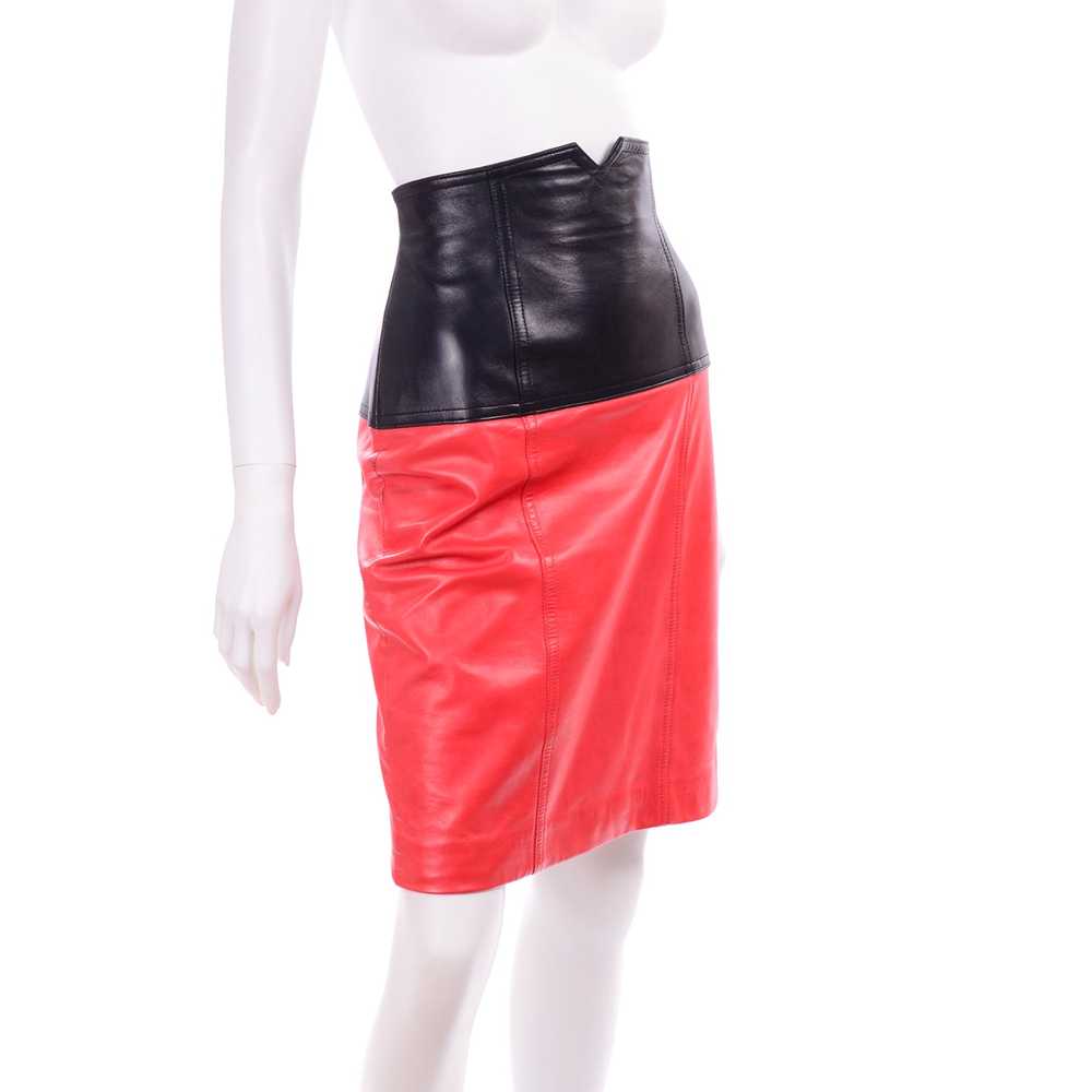 Vintage Margaretha Ley for Escada Leather Skirt i… - image 6